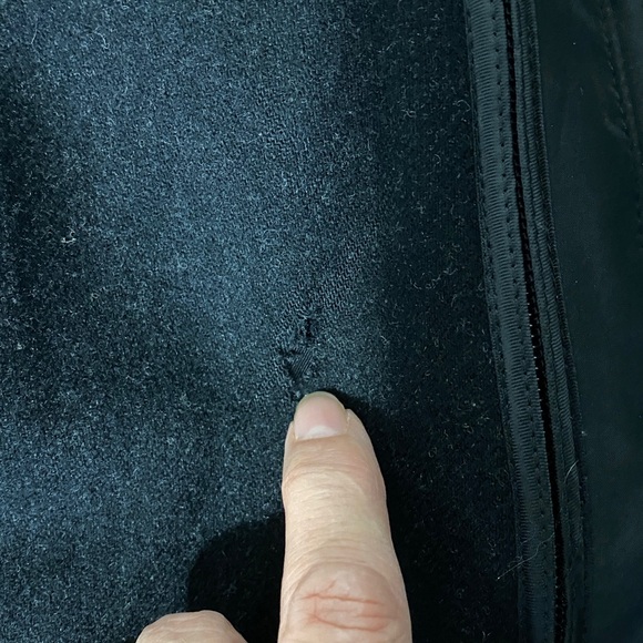 Vtg! 90’s Lands' End Men's Classic Black Trench Coat Removal 100% Wool Liner! - Picture 15 of 17